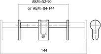 Technical drawing Dummy cylinder, adjustable 1530