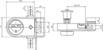 Technical drawing Drive unit for multipoint locking device - system SP6 B262