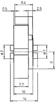 Technical drawing 2 Security lock with cross profile 3039
