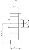 Technical drawing 2 Security lock with cross profile 3102