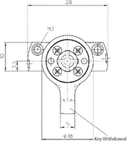 Technical drawing 1 Security lock with cross profile 3102