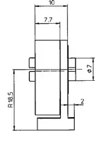Technical drawing 2 Security lock with cross profile 3103