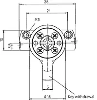 Technical drawing 1 Security lock with cross profile 3103