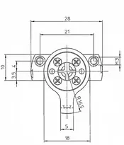 Technical drawing 1 Security lock with cross profile 3120