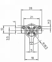 Technical drawing 1 Security lock with cross profile 3191