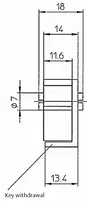 Technical drawing 2 Security lock with cross profile 3191