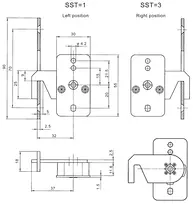 Technical drawing Security lock with cross profile 3376