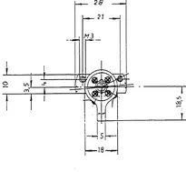 Technical drawing 1 Security lock with cross profile 3800