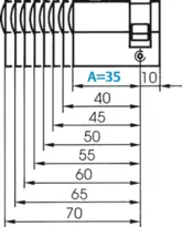 Technical drawing 2 Profile half cylinder - system TK6 6532