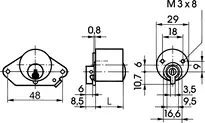 Technical drawing Switch cylinder - system SK6 Z577,AUS=3