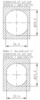 Technical drawing 2 Locking lever cylinder - system SK6 Z880,AUS=E28-33