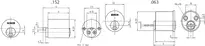 Technical drawing External and internal cylinder – system WSW W933