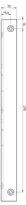 Technical drawing 2 Bracket-security striking plate without anchor 9M54