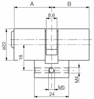 Technical drawing Profile double cylinder Swiss .C51