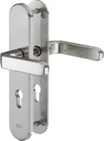 Stahl-Schutzbeschlag mit PZ-Lochung - Drücker/Drücker