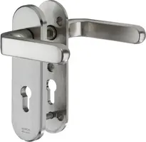 Stahl-Schutzbeschlag mit PZ-Lochung - Drücker/Drücker