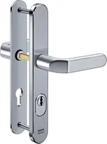 Stahl-Schutzbeschlag mit Zylinderabdeckung - Drücker/Drücker