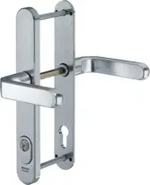 Stahl-Schutzbeschlag mit Zylinderabdeckung - Drücker/Drücker