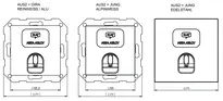 Technical drawing Wall reader +CLIQ-Remote CL01
