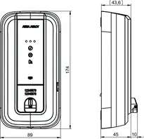 Technical drawing Wall programming device +CLIQ-Remote CR01