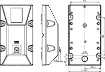 Technical drawing 2 Vandalism proof wall programming device +CLIQ-Remote CR03