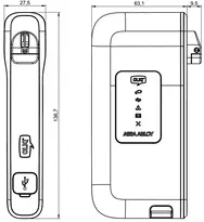 Technical drawing Mobile programming device CLIQ® Connect CR05