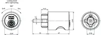 Technical drawing 1 Furniture lock CLIQ® Go N184,SERVICE=CLIQGo