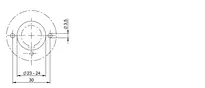 Technical drawing 2 Furniture lock cylinder VERSO®CLIQ V186
