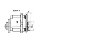 Technical drawing 2 Locking lever cylinder CLIQ® Go N320,AUS=1,SERVICE=CLIQGo