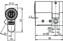 Technical drawing 1 Profile-half cylinder eCLIQ N532