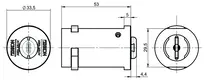 Technical drawing Special cylinder - CLIQ® Go N549,SERVICE=CLIQGo
