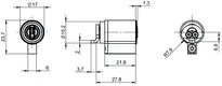Technical drawing Locking cylinder eCLIQ N702