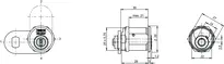 Technical drawing Locking lever cylinder eCLIQ N923
