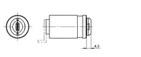 Technical drawing 2 Mounting cylinder eCLIQ NC08