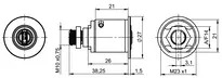 Technical drawing 1 Locking cylinder CLIQ® Go NC31,SERVICE=CLIQGo