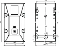 Technical drawing 1 Vandalism proof wall programming device eCLIQ-Remote NR03.