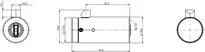 Technical drawing Plug-in cylinder CLIQ® Go NT03,SERVICE=CLIQGo