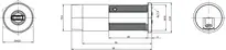 Technical drawing Switch cylinder NT04