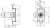 Technical drawing Deadbolt lock for rotary bar NT05,VAR=MPF,SERVICE=CLIQGo