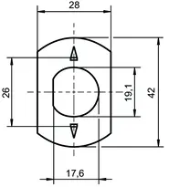 Technische Zeichnung Positionsblech NTS1,AUS=NTS1PSB...S...