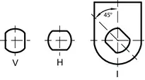 Technical drawing 2 Locking lever NTS1,AUS=NTS1SHG...