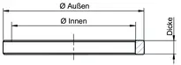Technische Zeichnung U-Scheiben NTS1,AUS=NTS1USG...