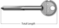 Cross profile key blank