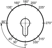 Product image 1 Cam position and free wheeling function VERSO,Schliessbartstellung