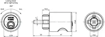 Technical drawing Furniture lock cylinder VERSO®CLIQ V184