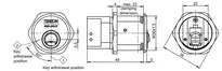 Technical drawing Switch cylinder VERSO®CLIQ V511
