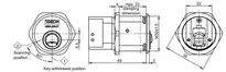 Technical drawing Switch cylinder VERSO®CLIQ V512