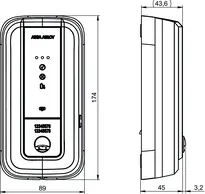 Technical drawing Wall programming device VERSO®CLIQ-Remote VR01