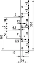 Product image Flat strike plate 509ZBS 509ZBS033