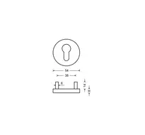 Technical drawing 1 Fire protection fitting with panic handle for wide style doors H703011X0910000
